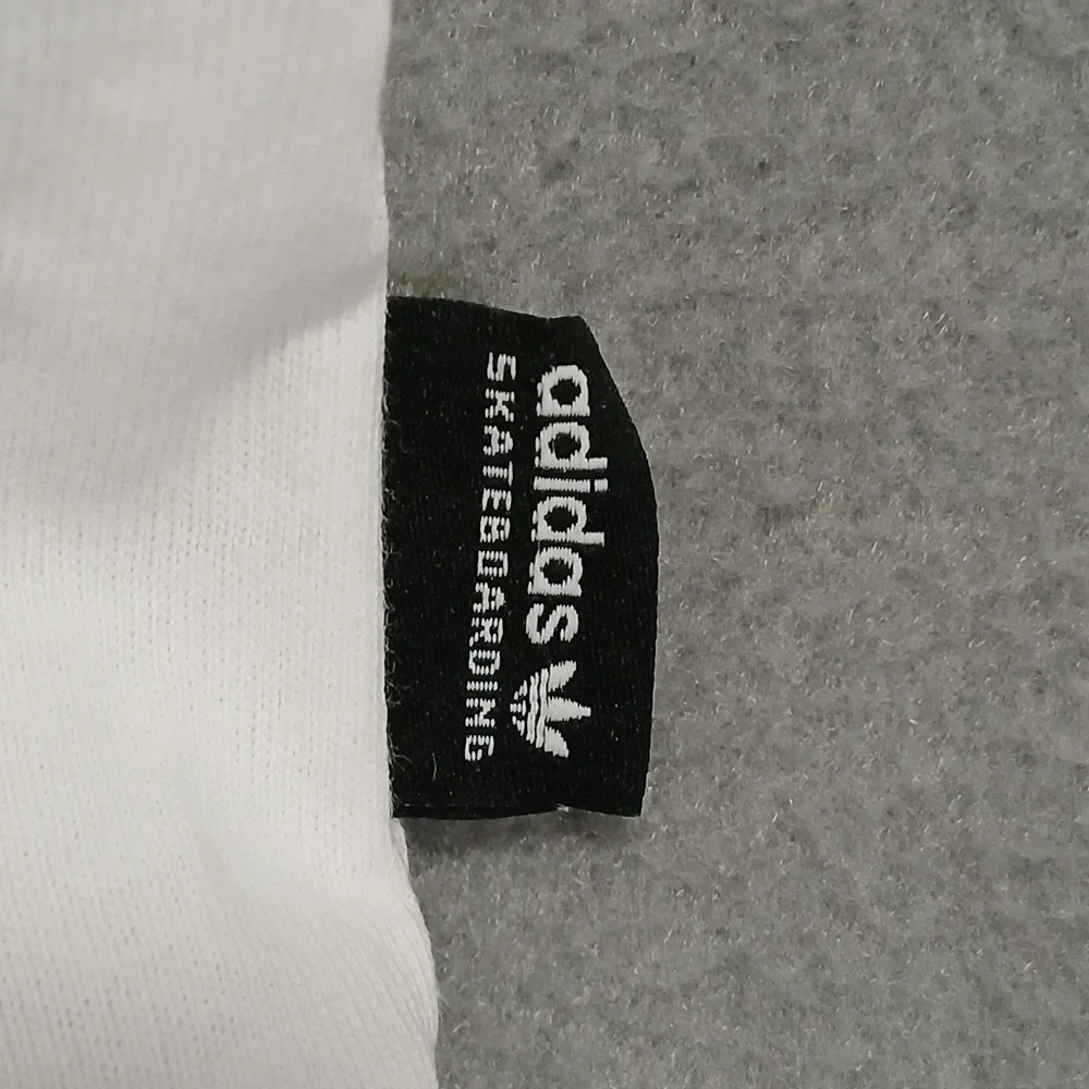 Mens‎ Adidas Solid Logo Blackbird Tee Shirt - White Black Size L